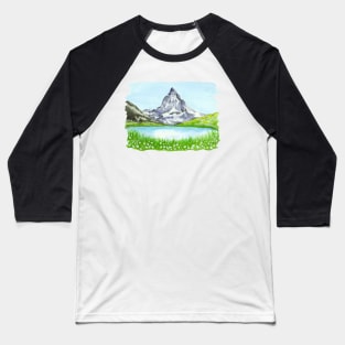 Matterhorn Watercolour Baseball T-Shirt